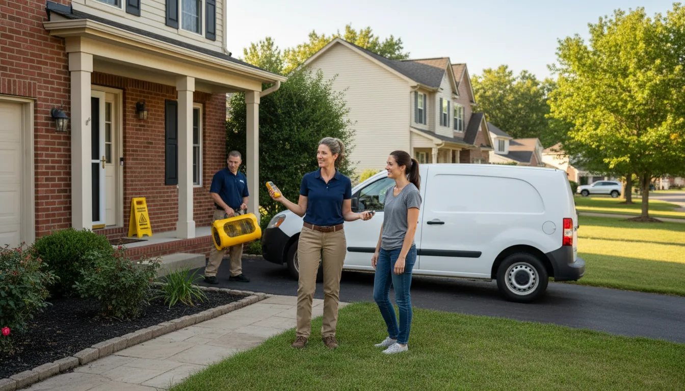 Residential water damage restoration in Sallis, MS